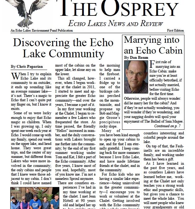The Osprey – Edition 1 (2018)